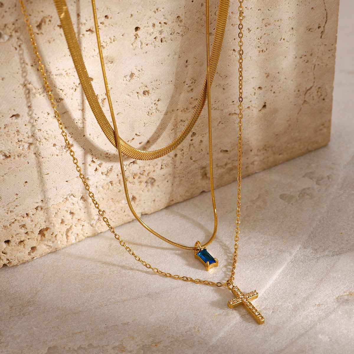 3-LAYER ZODIAC NECKLACE — 12 COLOURS AVAILABLE