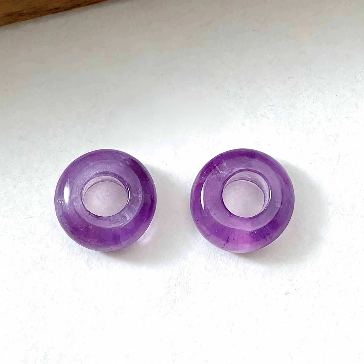 NATURAL GEMSTONE DONUT CHARMS