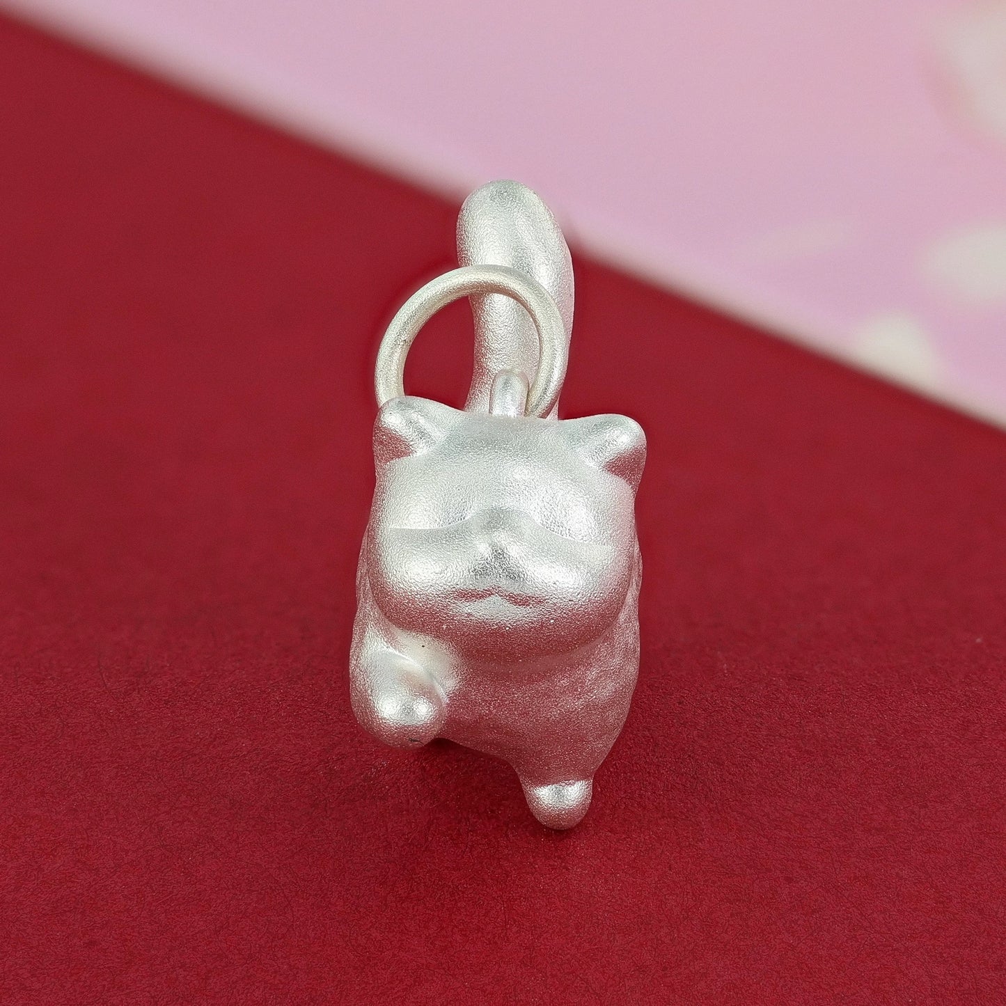Silver Lucky Cat Necklace