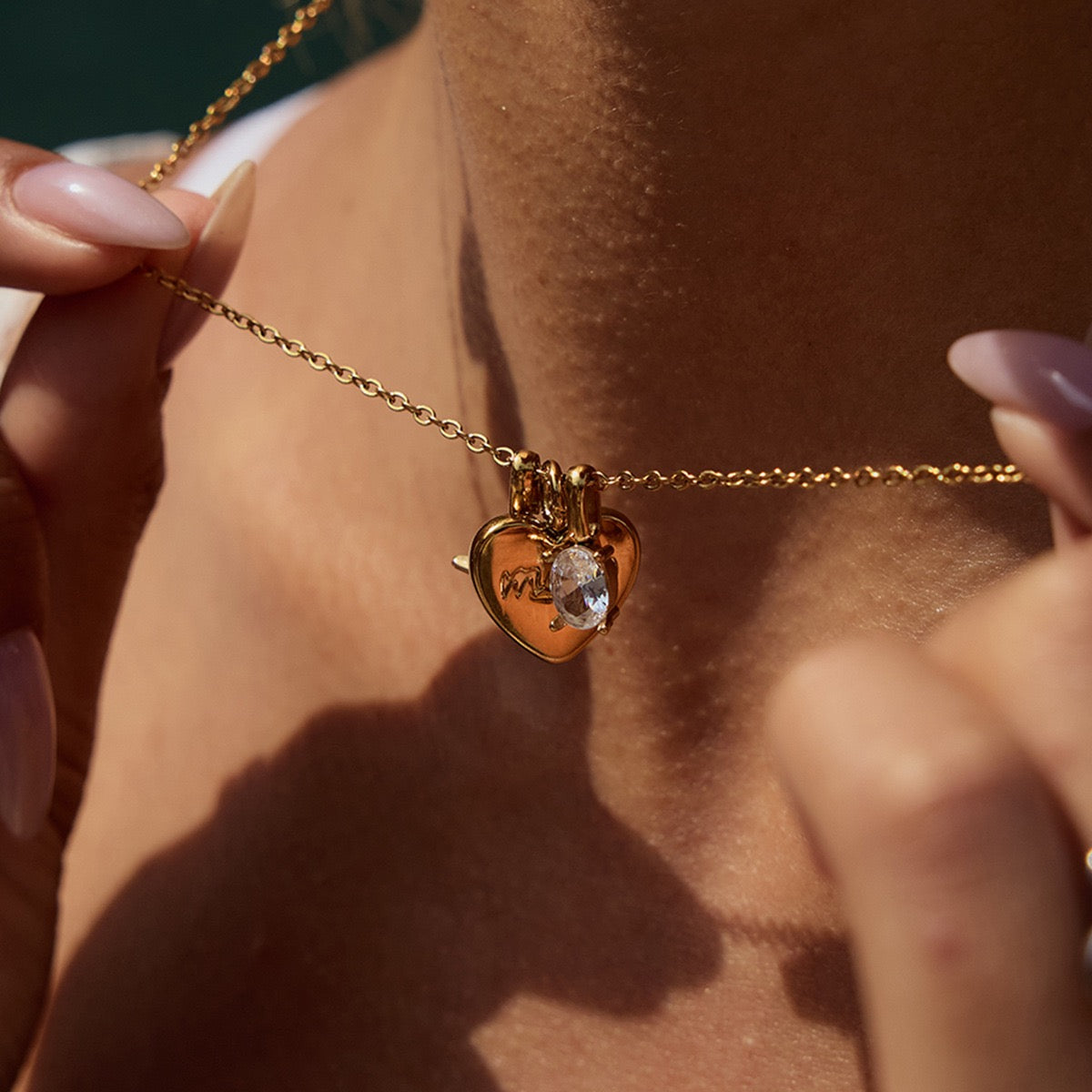 SUN & HEART CHARM NECKLACE — MOTHER EDITION