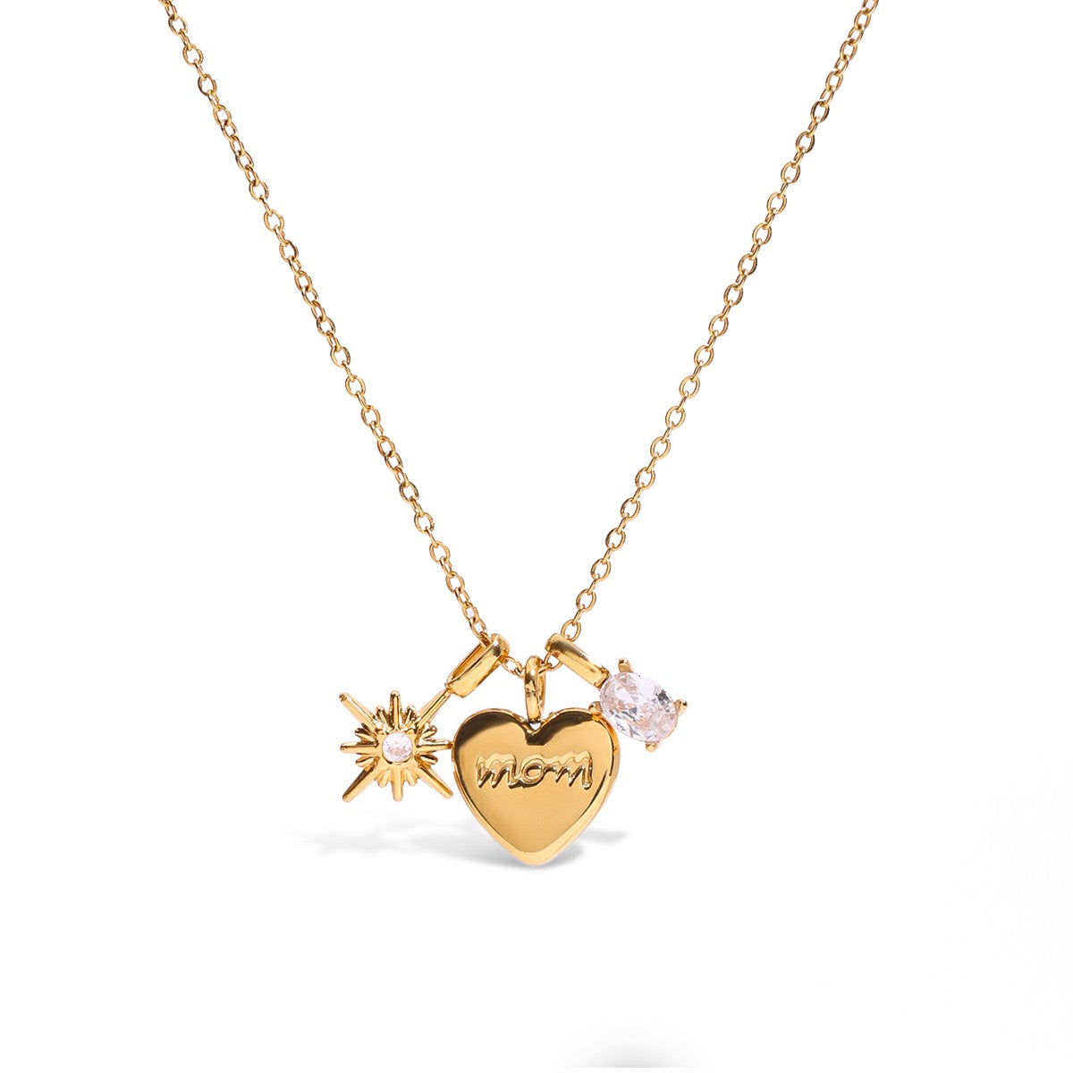 SUN & HEART CHARM NECKLACE — MOTHER EDITION