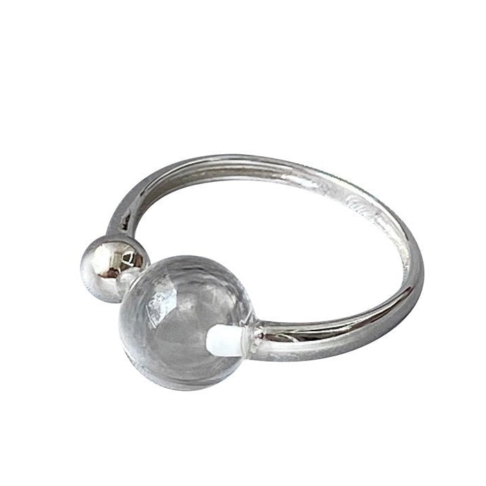 Clear Quartz Bead Ring