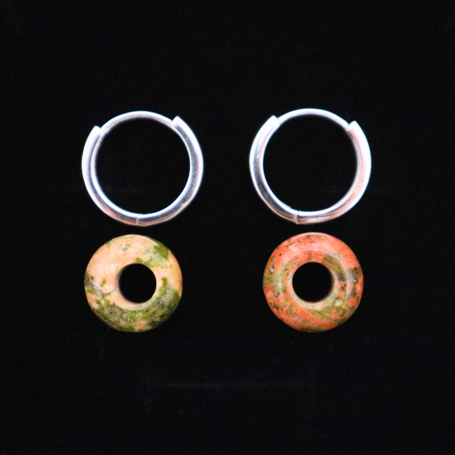 NATURAL GEMSTONE DONUT CHARMS