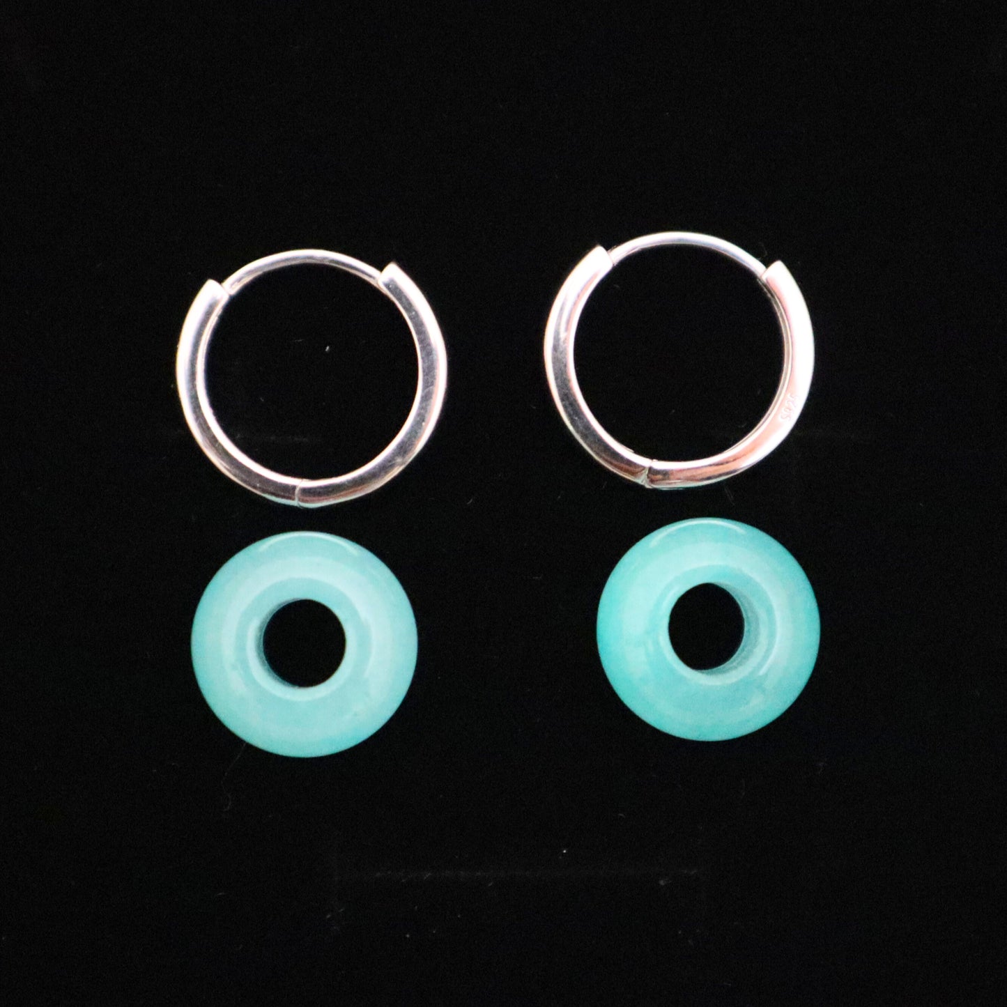 NATURAL GEMSTONE DONUT CHARMS