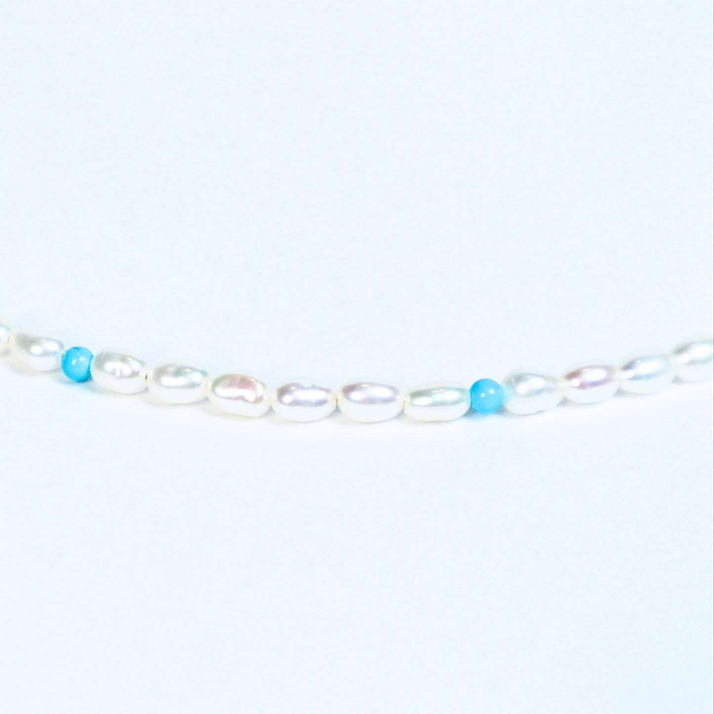 Small Pearl & Turquoise Necklace