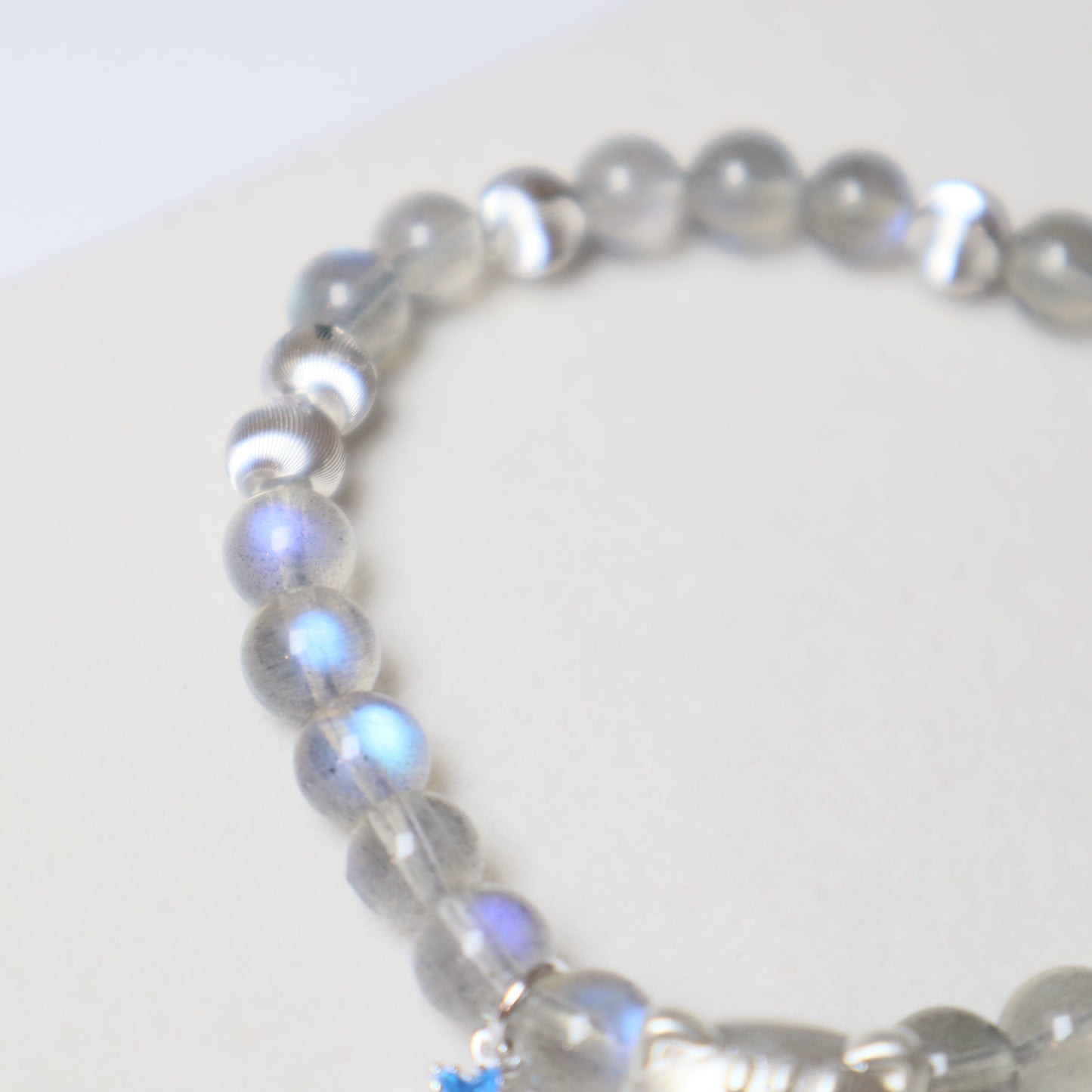 Grey Moonstone Cat Bracelet